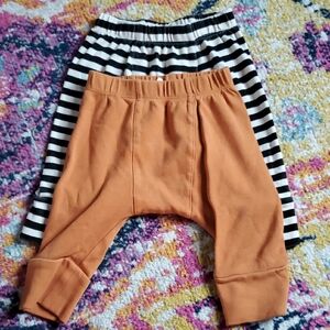 Striped and Orange Kids Bottoms Set